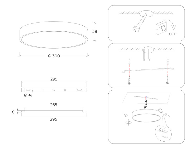 Накладной светильник Ambrella Light FV5526