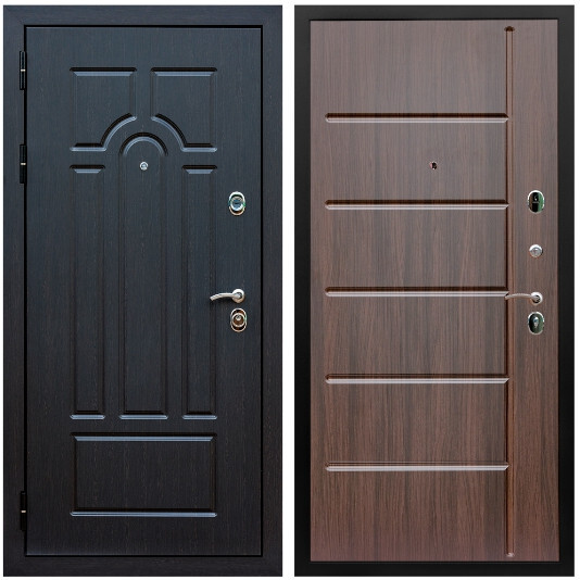 Дверь входная Graf Эврика МДФ 10 мм ФЛ-58 Венге / МДФ 10 мм ФЛ-102 Эковенге