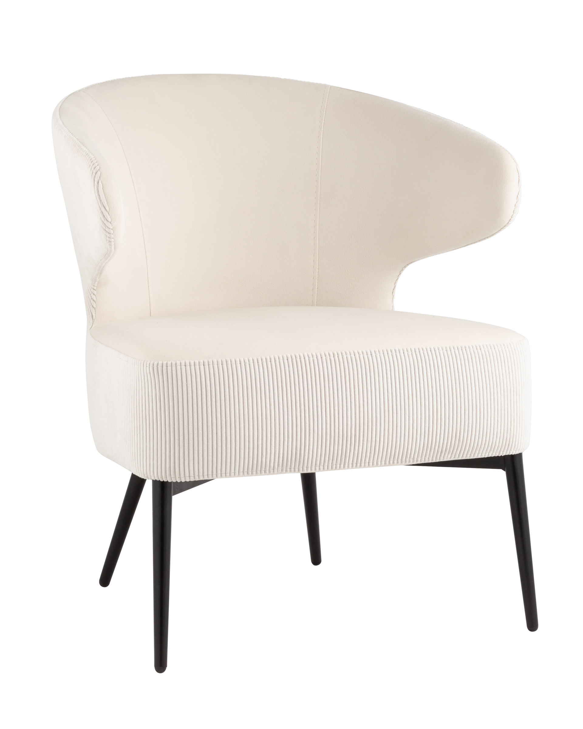 Кресло лаунж Royal Stripes велюр молочный Stool Group