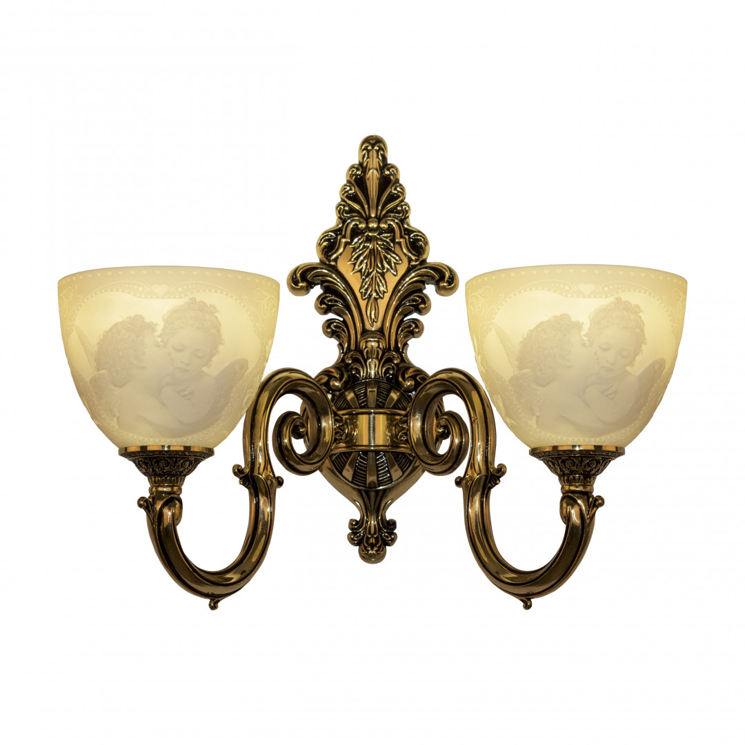 Бра бронзовые с хрусталём 7203B14/2/175 GB P1 U Angel