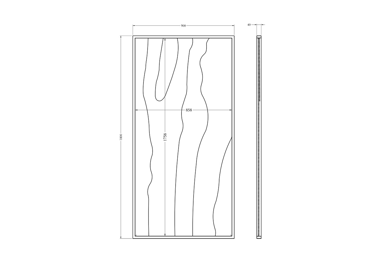 Зеркало напольное с рисунком Garda Decor KFG207