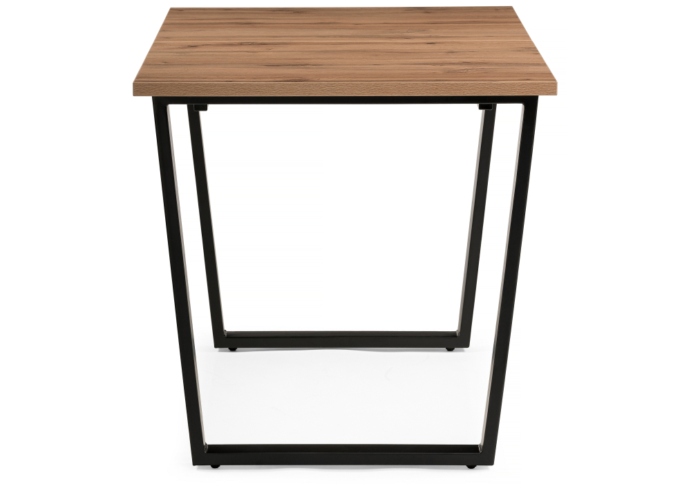 Стол деревянный Woodville раскладной Лота Лофт 120 25 мм дуб делано темный / матовый черный 489638