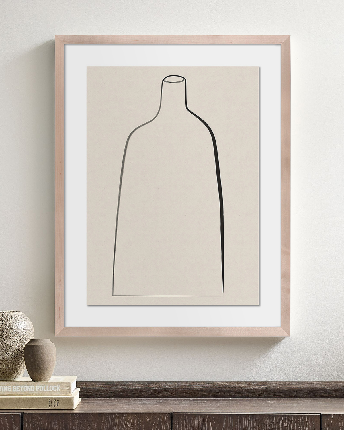 Постер Minimal Vase с дубовой рамой Louvre Home DPP390924VHS