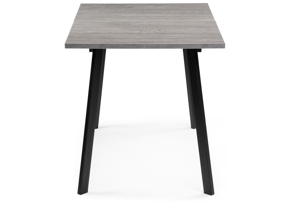 Стол деревянный Woodville Колон Лофт 120(160)х75х75 25 мм бетон / черный матовый 489608