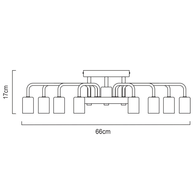 Накладная люстра Arte Lamp A6001PL-9WH