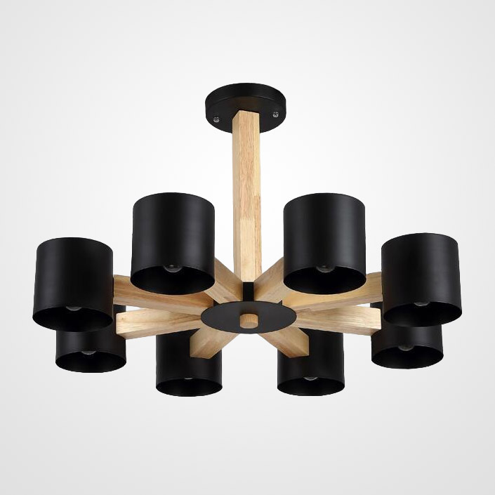 Люстра на штанге MALMO L8 Black by ImperiumLoft