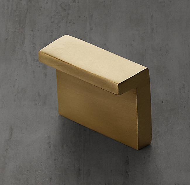 Ручка-кнопка Restoration Hardware Exley L.3.8 Lac.Burnished Brass