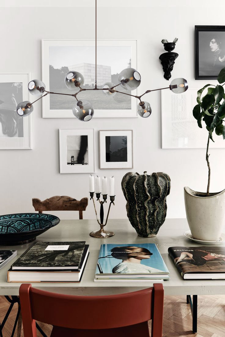 Люстра Delight Collection Bubble 8 brass/smoky