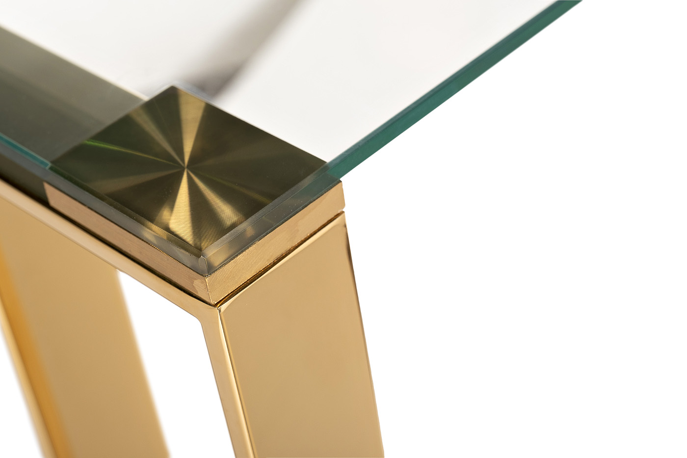 Консоль прозрачное стекло/золото Garda Decor 47ED-08201