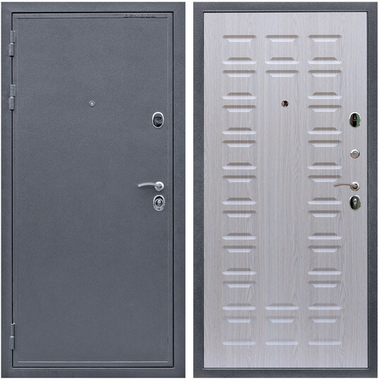 Дверь входная Graf Престиж Антик серебро / МДФ 16 мм ФЛ-183 Дуб беленый