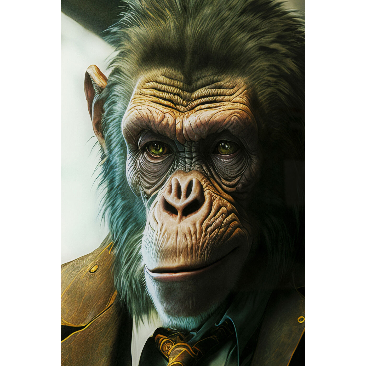 Картина стеклянная Drinking Monkey 100x100 см KARE 56267