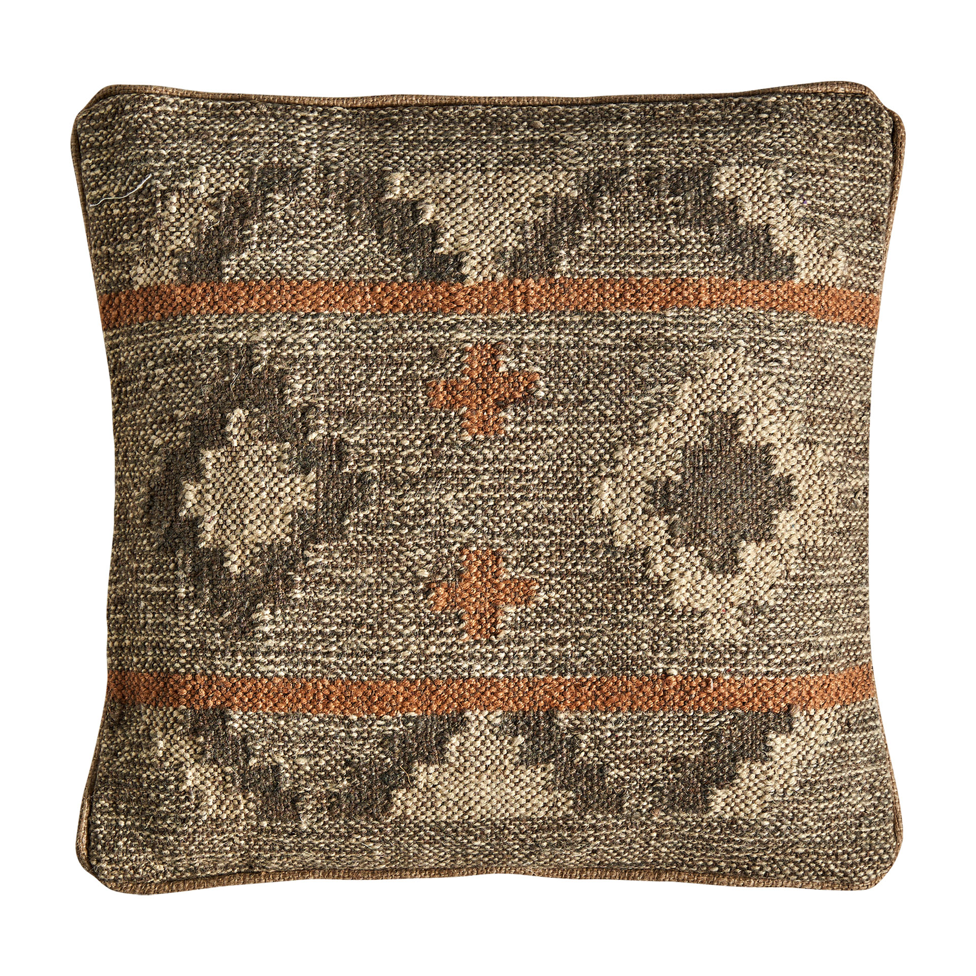 Квадратная подушка Keith коричневого/бежевого цвета Vical