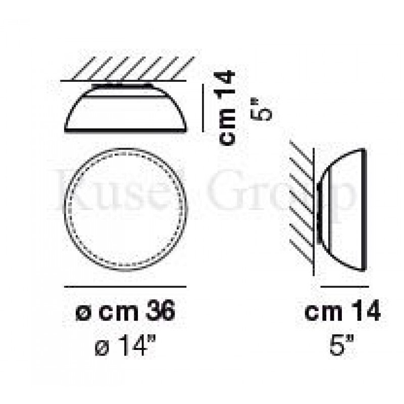 Настенно-потолочный светильник Vistosi INFINITA PP 36