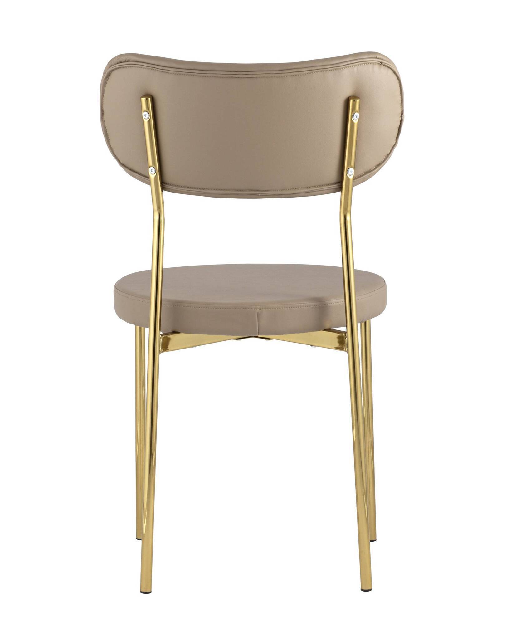 Стул Барбара экокожа бежевая золотые ножки Stool Group