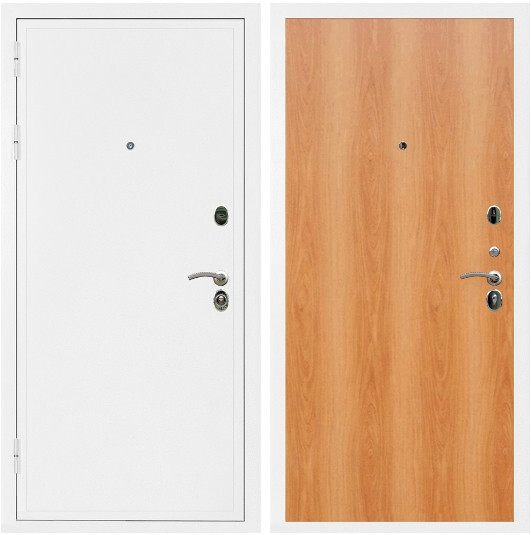 Дверь входная Graf Престиж Белая шагрень / МДФ 6 мм ПЭ Миланский орех