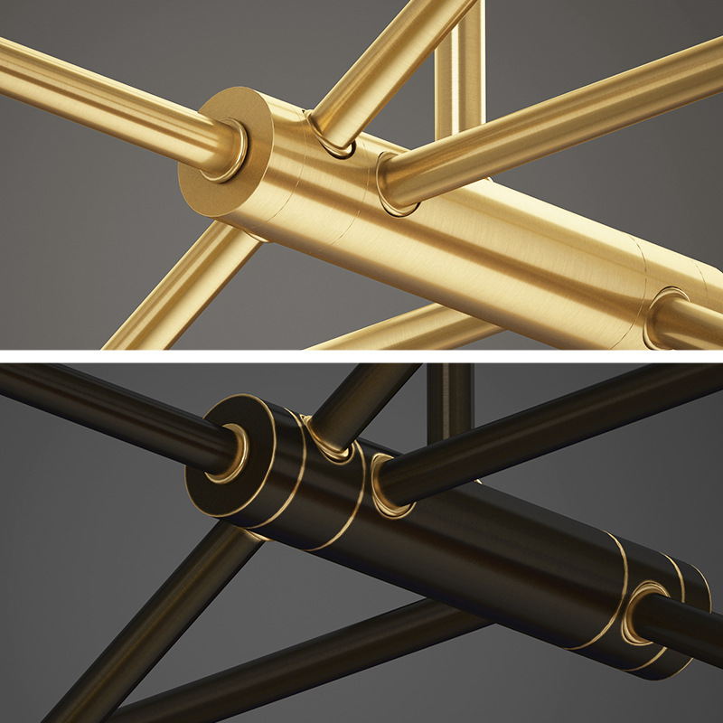 Потолочная люстра KENDALL L6 Black Gold by ImperiumLoft