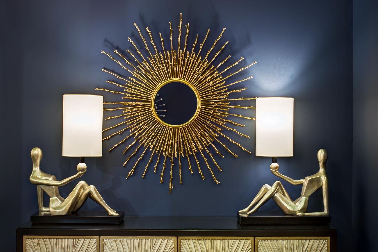 Лампа настольная "Рекамье" (бежевый плафон) Garda Decor ART-4441-LM1