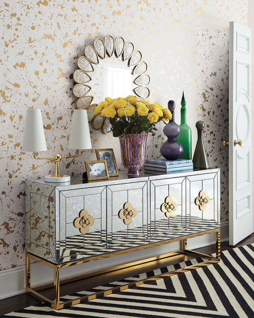 Круглое зеркало с перламутром Плимут Louvre Home LH2020