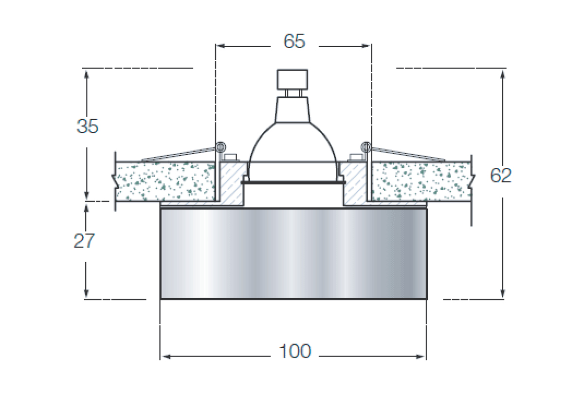 Встраиваемый светильник Donolux DL132G/Shampagne gold