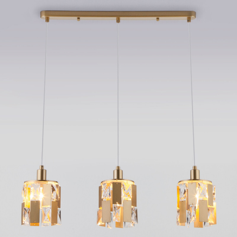 Подвесной светильник Eurosvet 50101/3 перламутровое золото