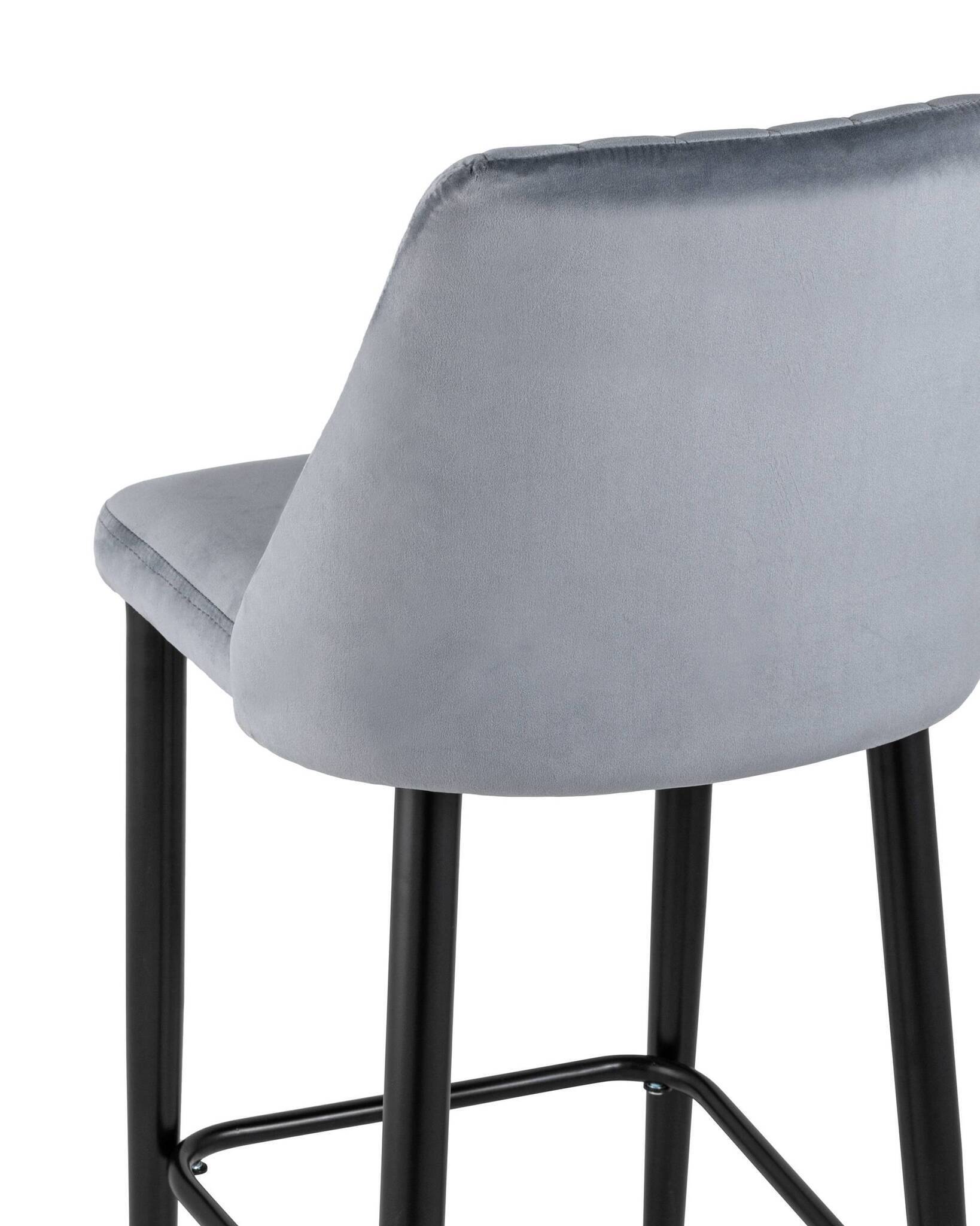 Стул полубарный Диего велюр серый Stool Group
