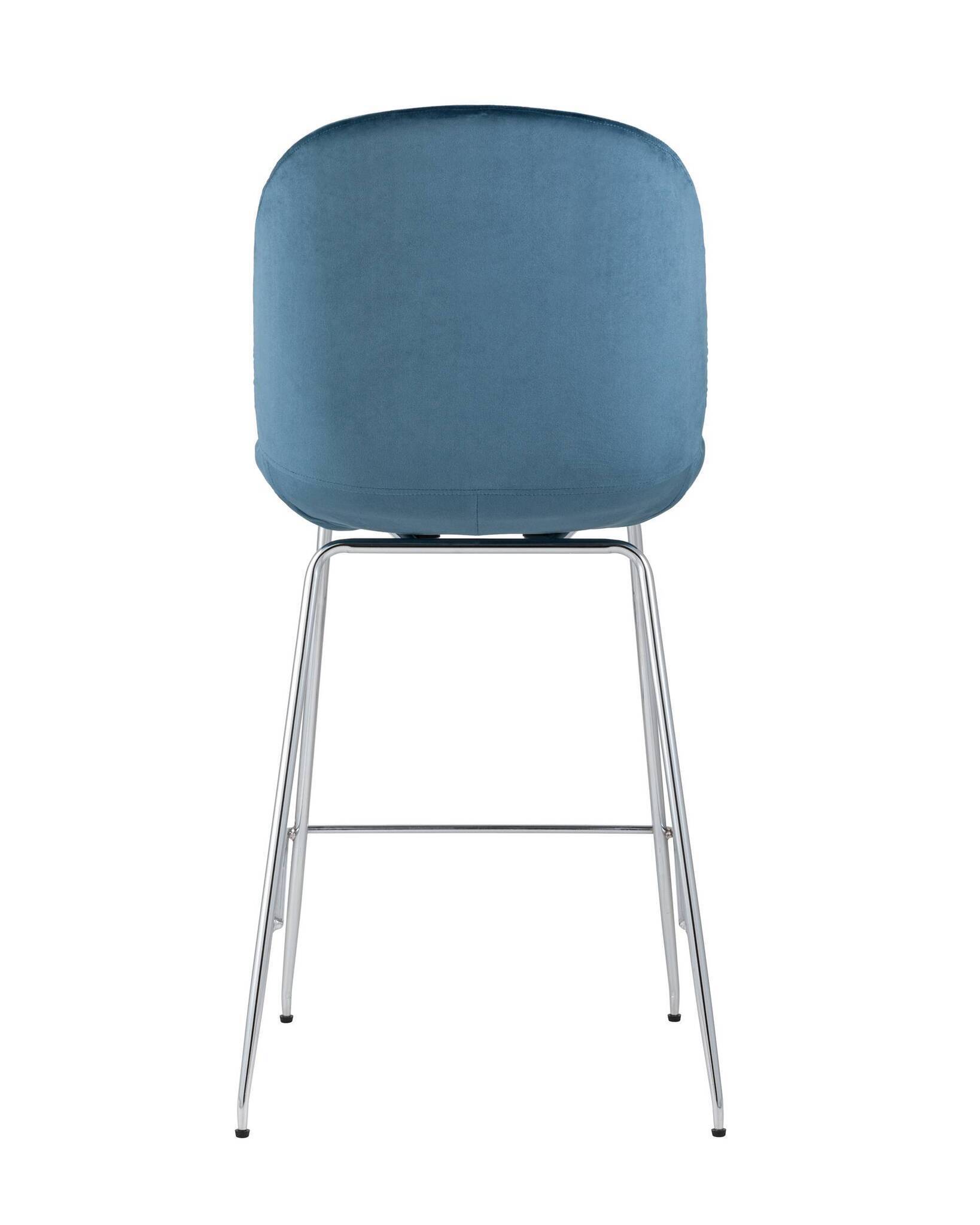 Стул полубарный Beetle со спинкой маренго хромированные ножки Stool Group
