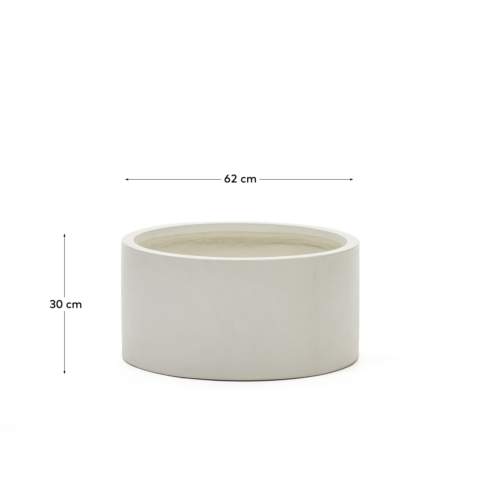 Aiguablava Кашпо из белого цемента Ø 62 см La Forma (ex Julia Grup)