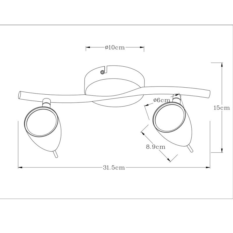 Спот Arte Lamp A1966AP-2GY