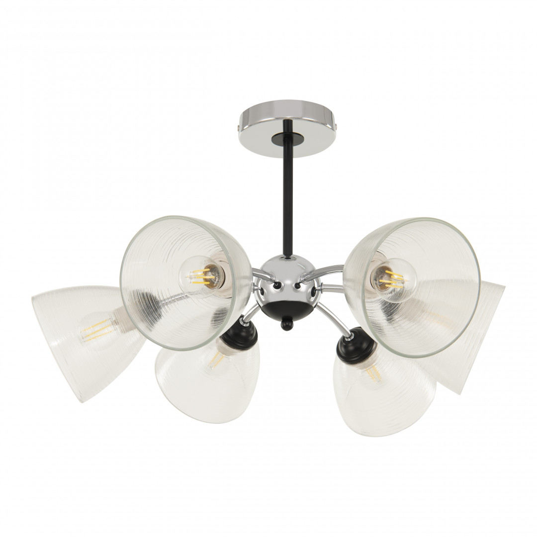Люстра с плафонами 329007/3+3 CR.BK Arte Milano