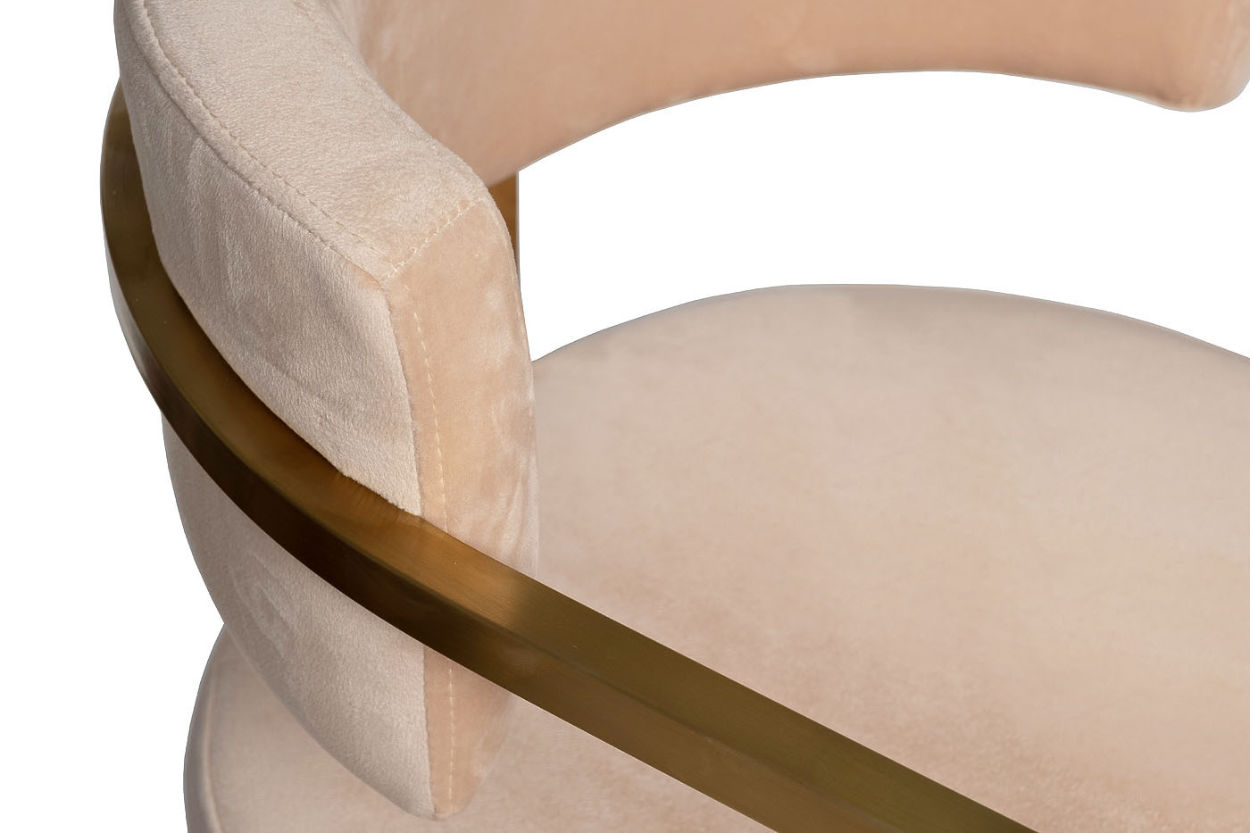 Стул барный велюровый бежевый/матовое золото Garda Decor 76AR-603GOLD-BG