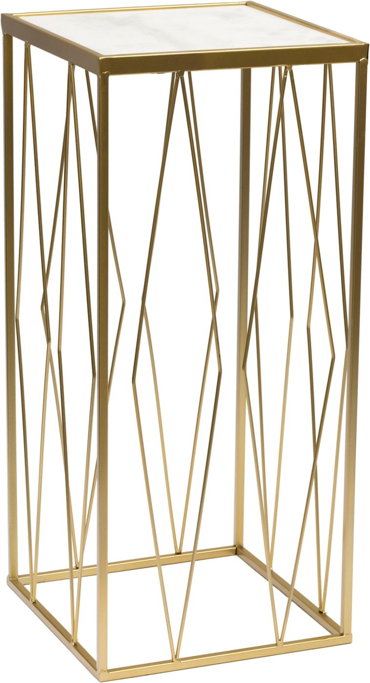 Столик приставной с белым мрамором Glasar 54-058