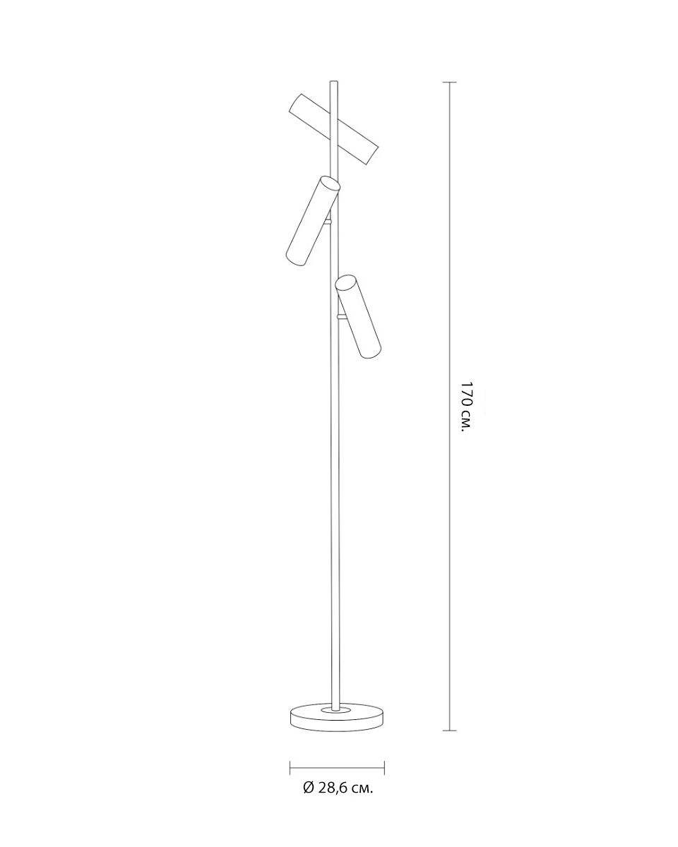 Чёрная напольная лампа Брикс Louvre Home P2592FA