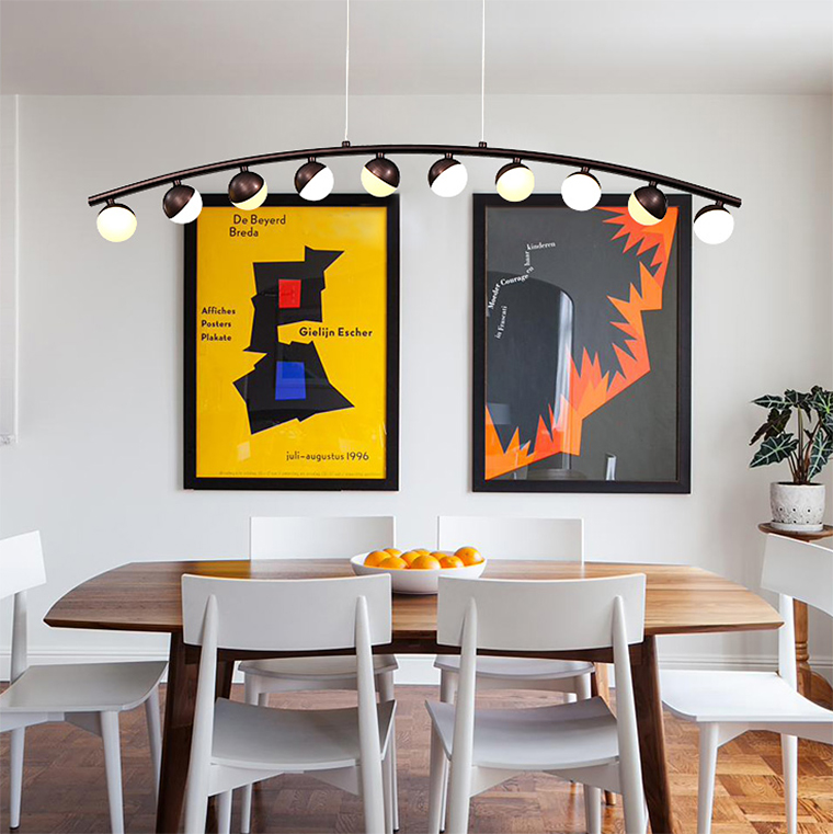 Подвесной реечный светильник CHOIR L12 Brown by ImperiumLoft