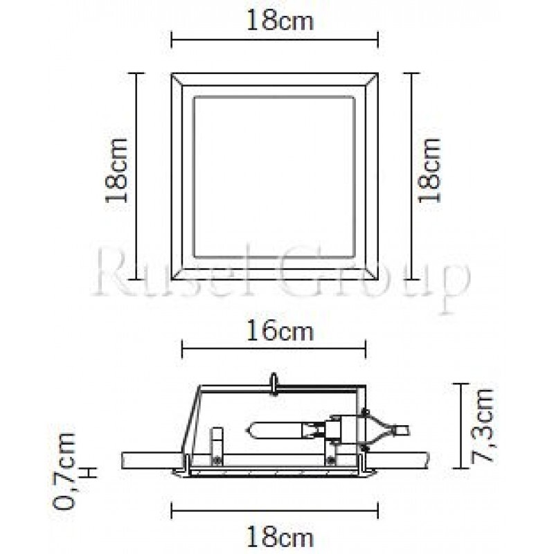 Встраиваемый светильник Fabbian Plano D90 F03 15