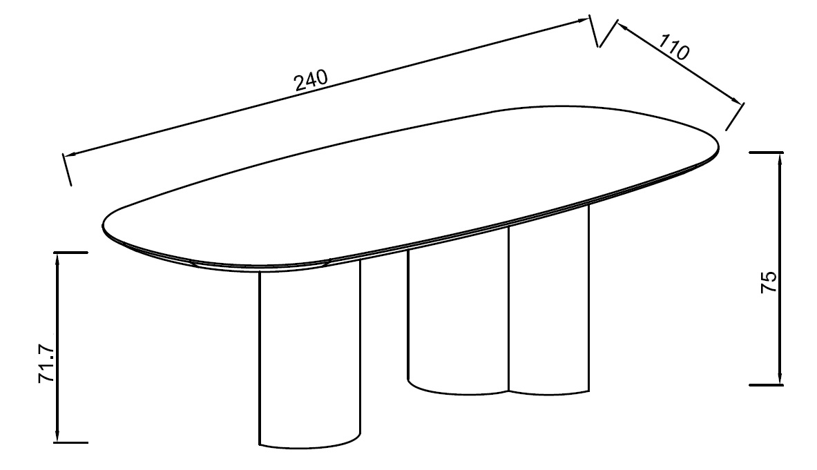 Стол обеденный мраморный с колоннами Garda Decor 160KD-60080