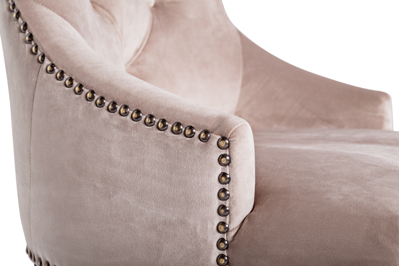 Стул велюровый серо-бежевый Garda Decor 236-2K-БЕЖ-Riv16