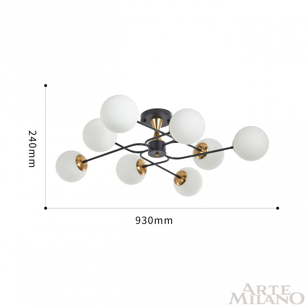 Люстра 276808/8 BK/GD Arte Milano