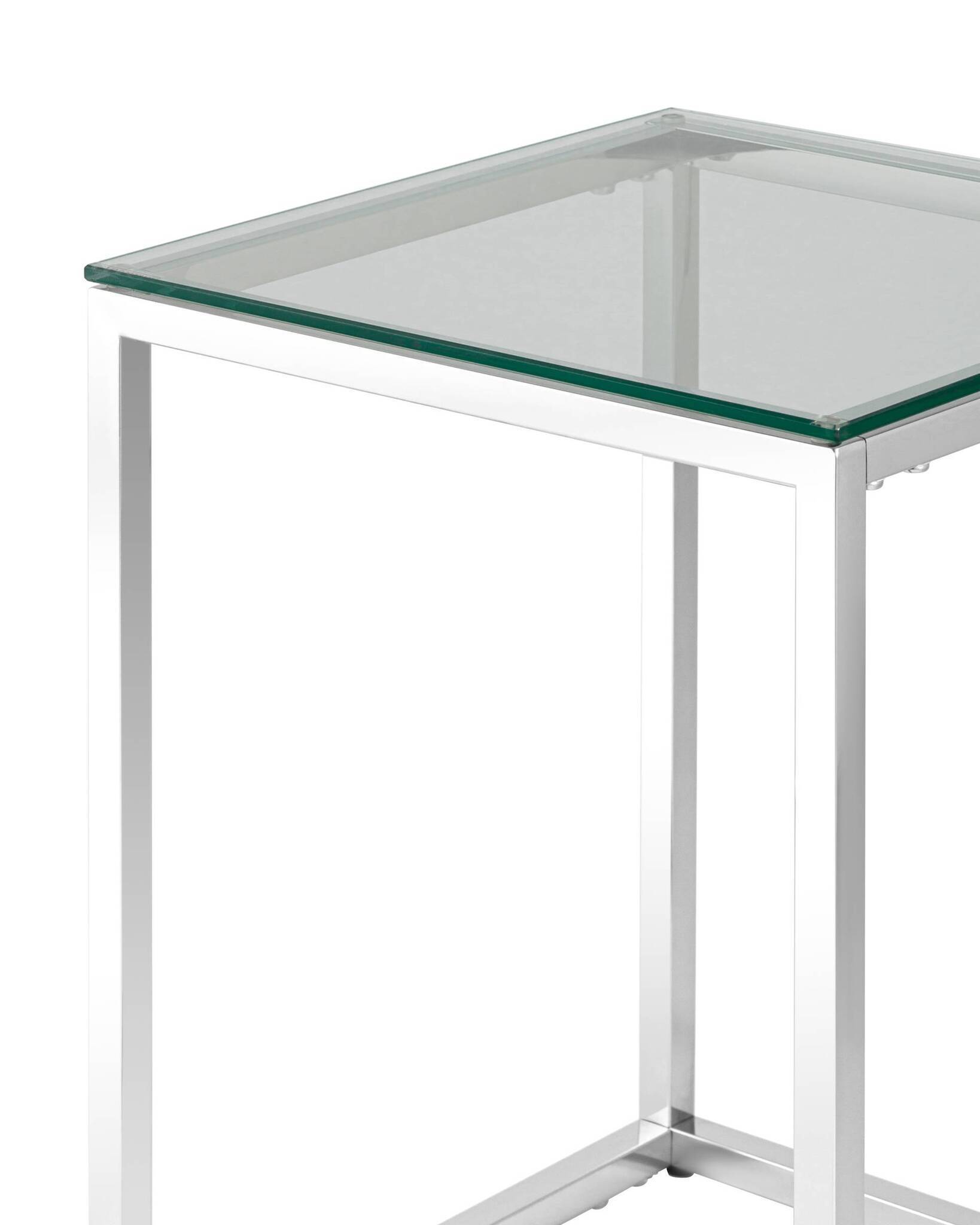 Журнальный стол 40*40 ТАУН серебро Stool Group