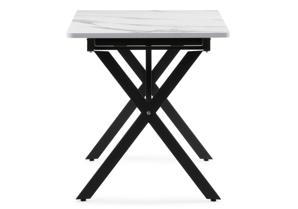 Стол деревянный Woodville Гурдун белый / черный 464908