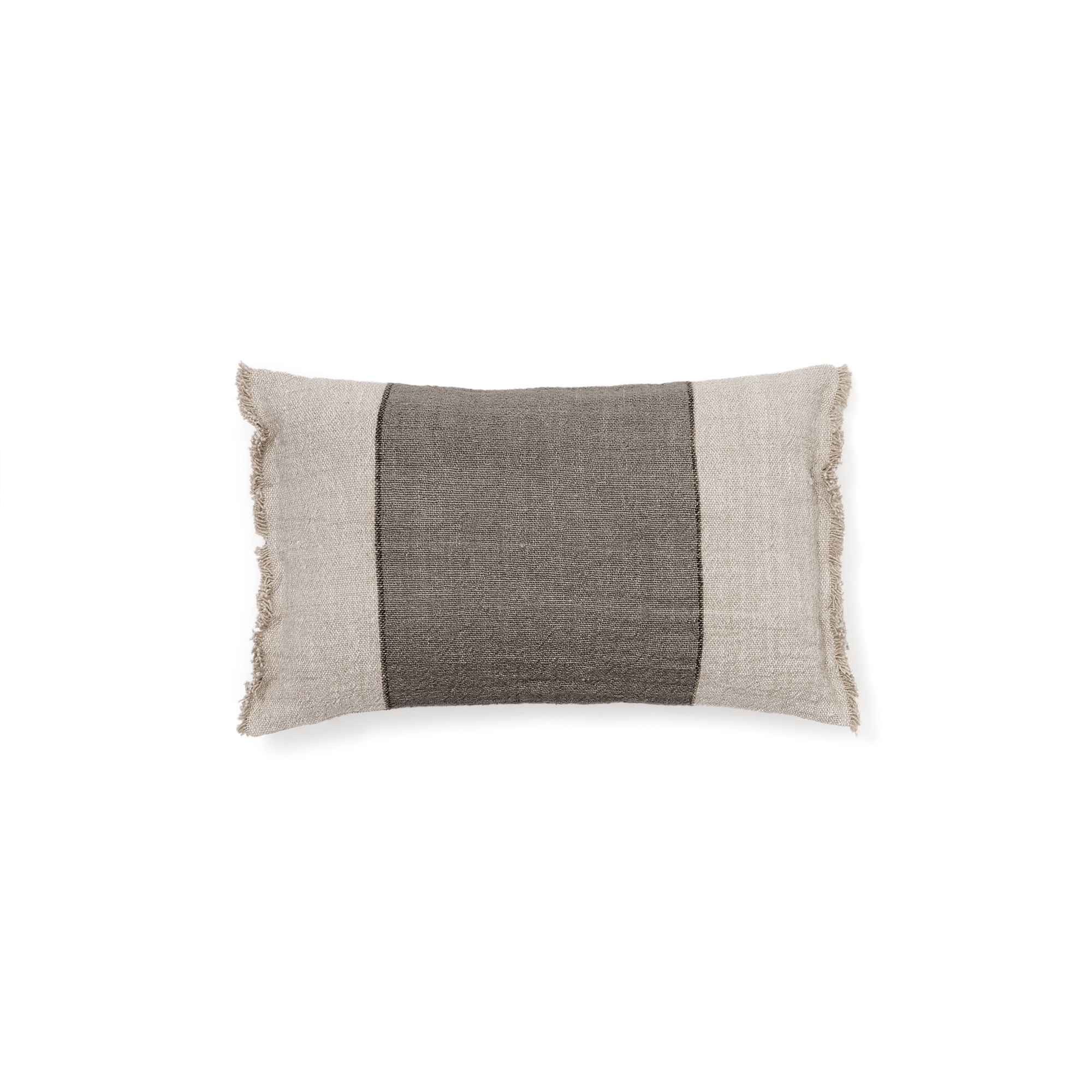 Чехол для подушки Lorin из льна зелёного цвета с бахромой 30 x 50 см La Forma (ex Julia Grup)