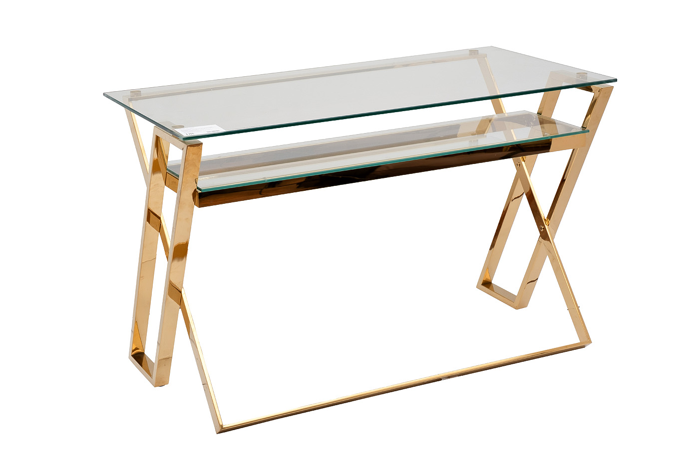 Стол письменный прозрачное стекло/золото Garda Decor GY-07910