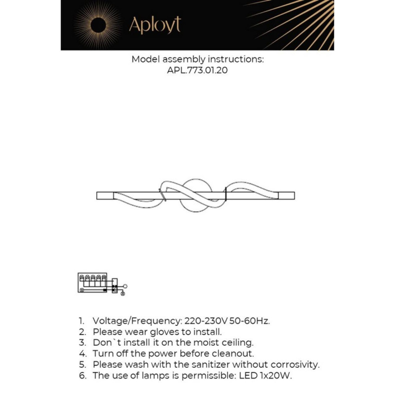 Бра APLOYT APL.773.01.20