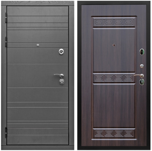 Дверь входная Graf Роял Вуд МДФ 10 мм Роял Вуд графит / МДФ 10 мм ФЛ-242 Эковенге