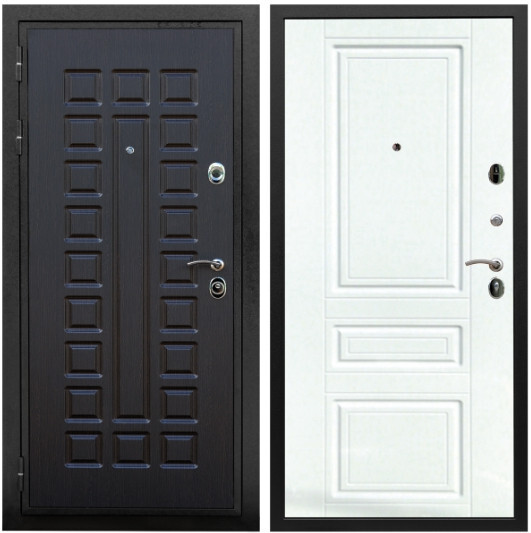 Дверь входная Graf Триумф МДФ 16 мм ФЛ-183 Венге / МДФ 16 мм ФЛ-243 Ясень белый