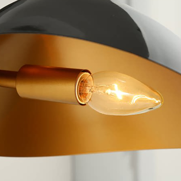 Настенный светильник HILDBORG L65 Brass Black Glossy by ImperiumLoft