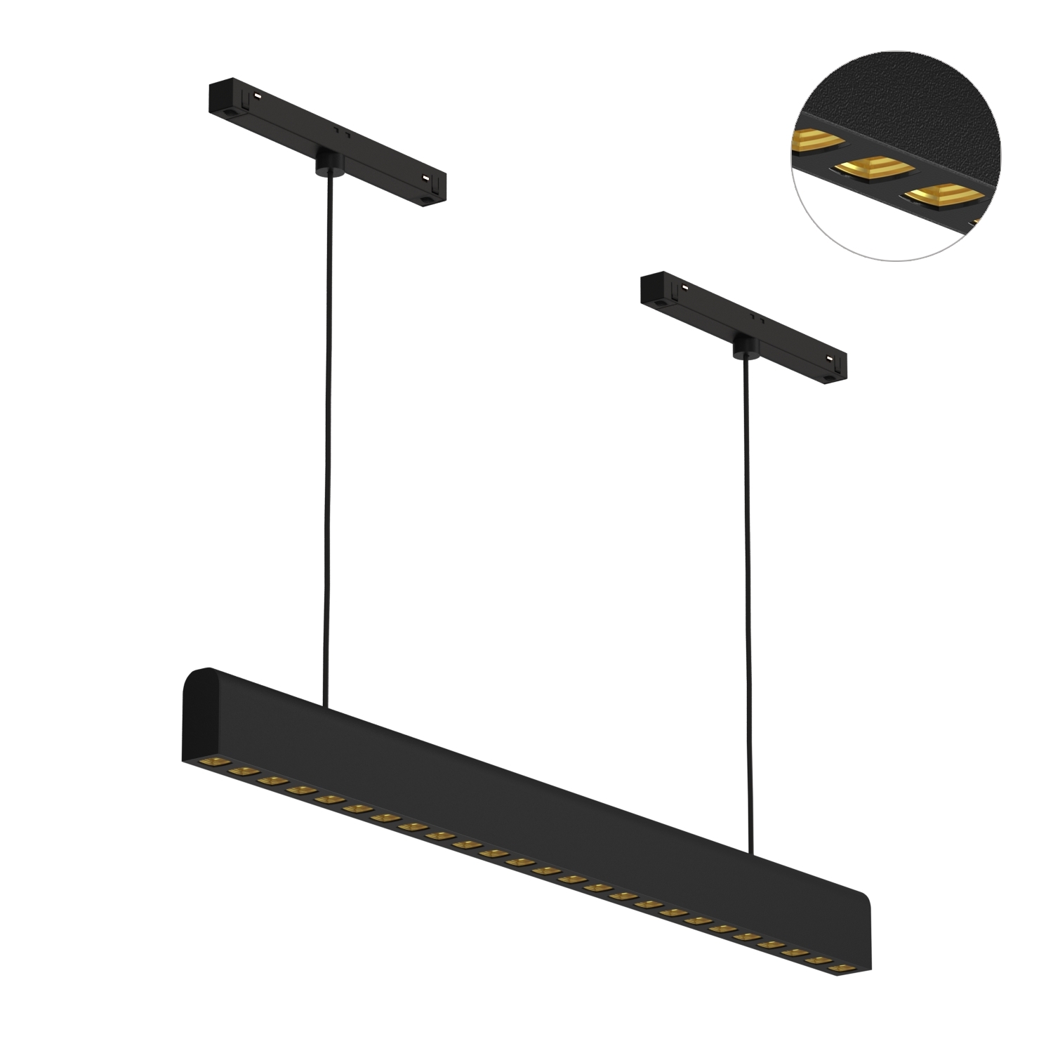 Светодиодный светильник для магнитной системы Ledron Sagi Style T 585 Black-Gold 4000K