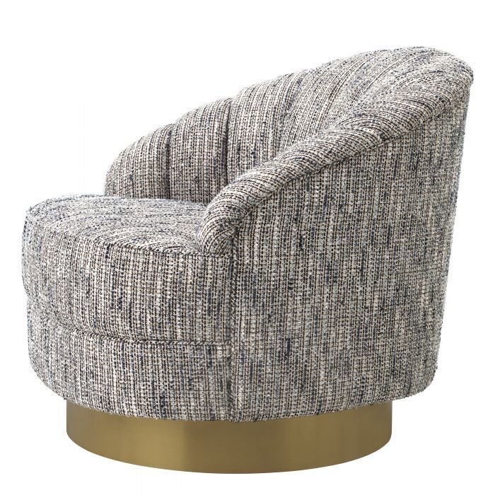 Вращающееся кресло Eichholtz Hadley mademoiselle blue 115335