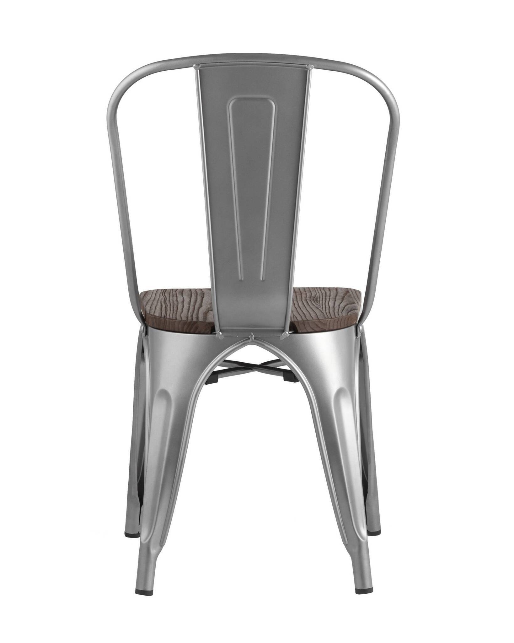 Стул TOLIX WOOD серебристый матовый Stool Group
