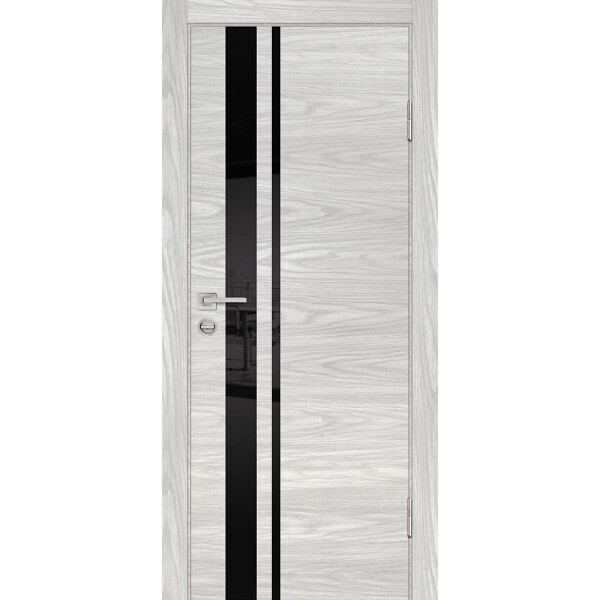 Межкомнатная дверь Graf P-16 черный лакобель Дуб скай бежевый (2000 х 700)