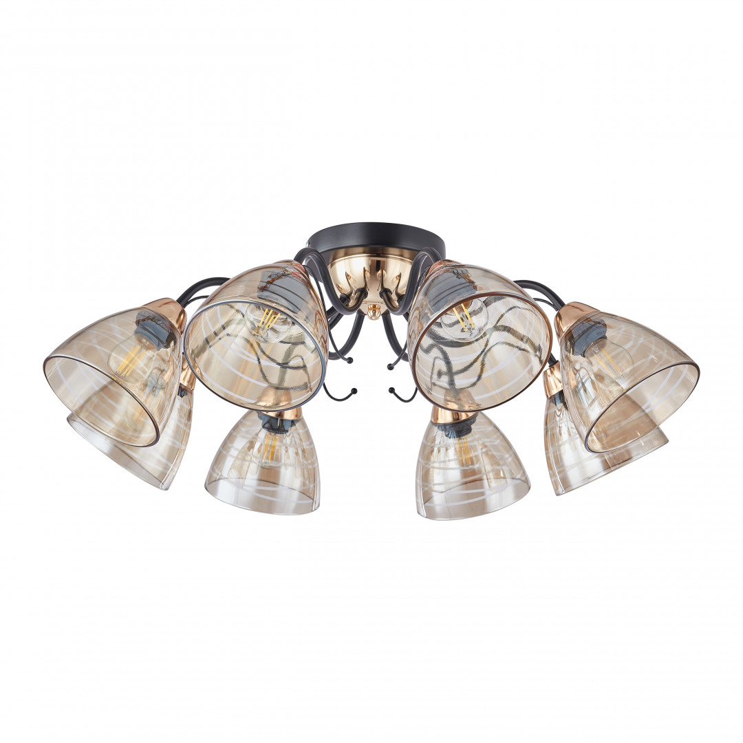 Люстра потолочная с плафонами 331234/8 BK+FGD Arte Milano